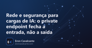 Capa do artigo Rede e segurança para cargas de IA: o private endpoint fecha a entrada, não a saída