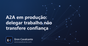 A2A em produção: delegar trabalho não transfere confiança