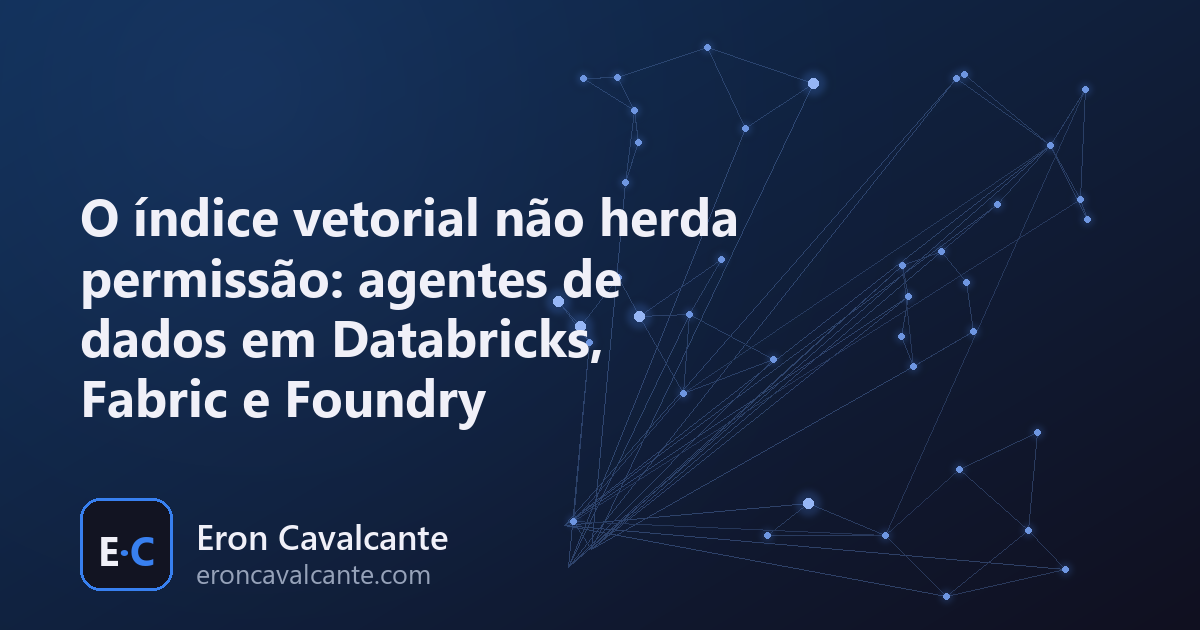 Capa do artigo O índice vetorial não herda permissão: agentes de dados em Databricks, Fabric e Foundry