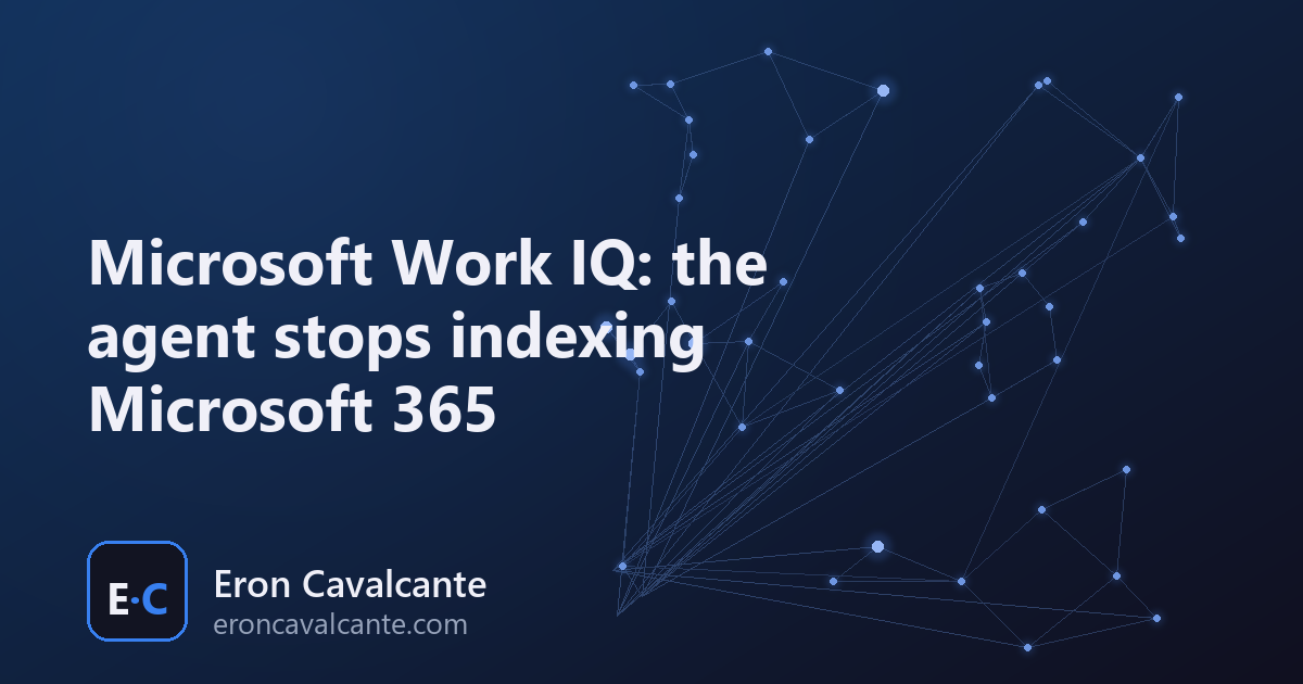 Microsoft Work IQ: the agent stops indexing Microsoft 365