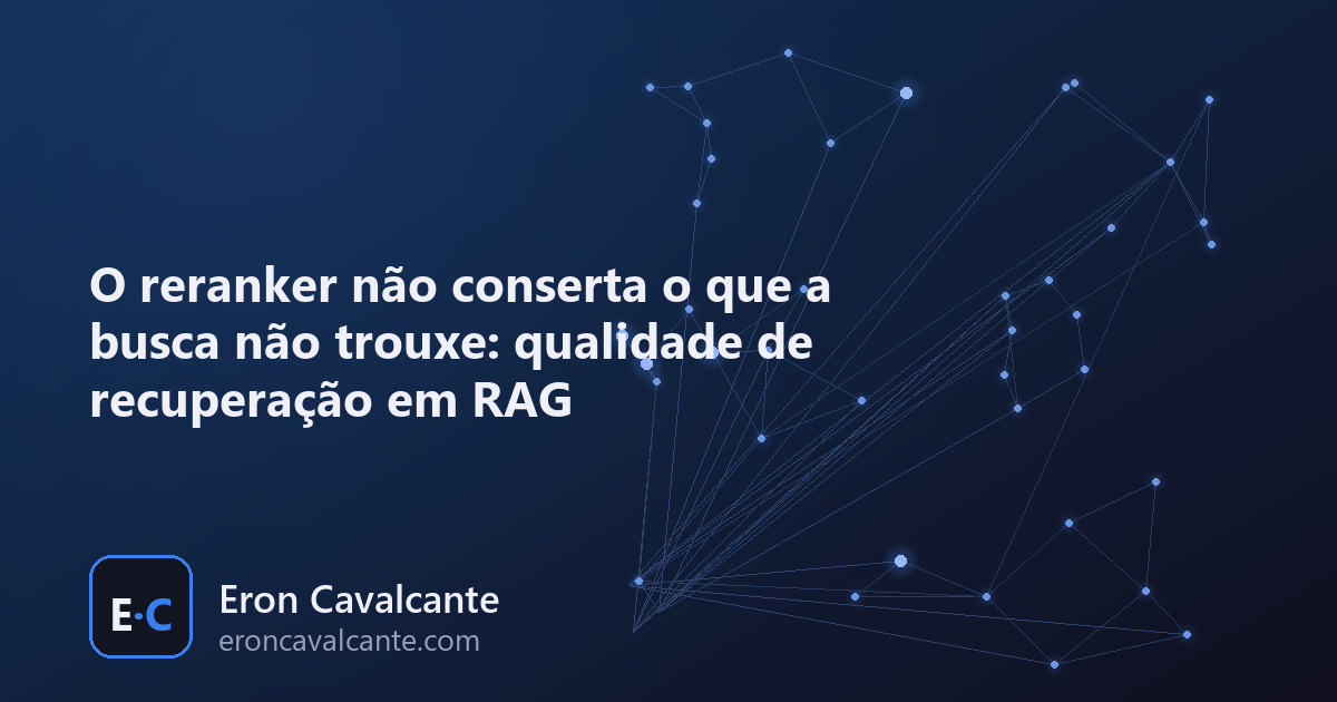 O reranker não conserta o que a busca não trouxe: qualidade de recuperação em RAG